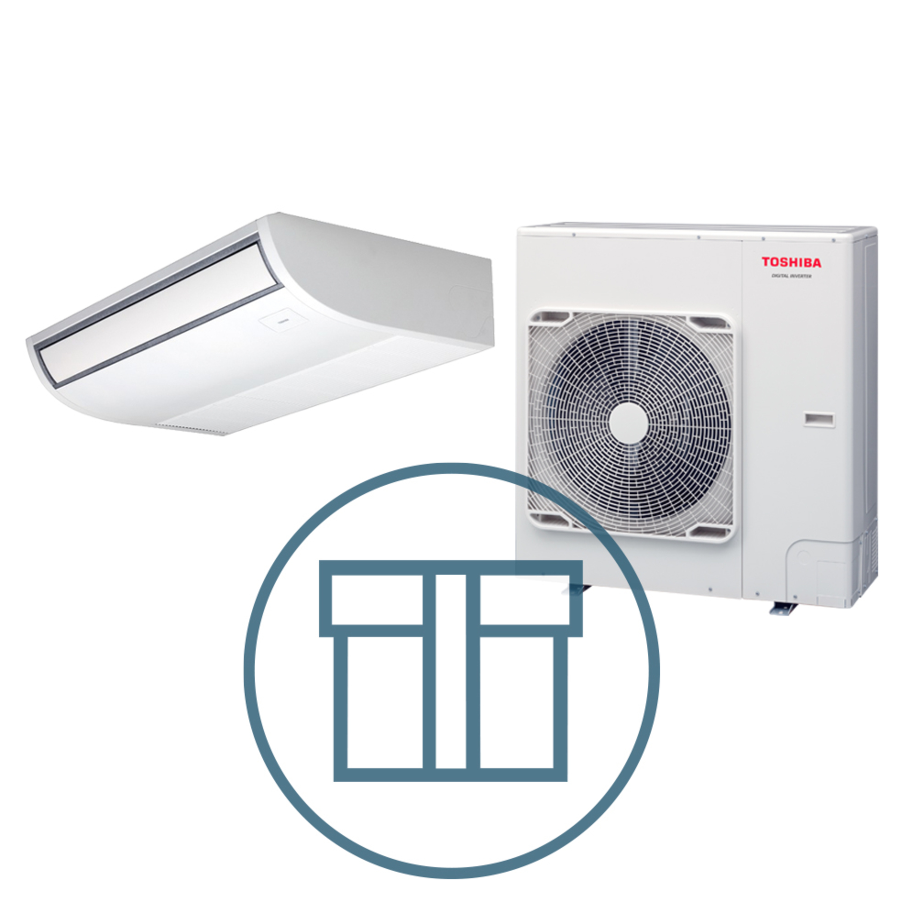 Digital Inverter 1602 m/ takmodell, systempakke luft-luft varmepumpe