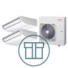 Digital Inverter 1602 m/ 2 x takmodell, systempakke luft-luft varmepumpe