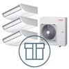 Digital Inverter 1602 m/ 3 x takmodell, systempakke luft-luft varmepumpe