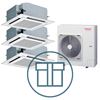 Digital Inverter 1602 m/ 3 x 4-veis takkassett, hvit, systempakke luft-luft varmepumpe