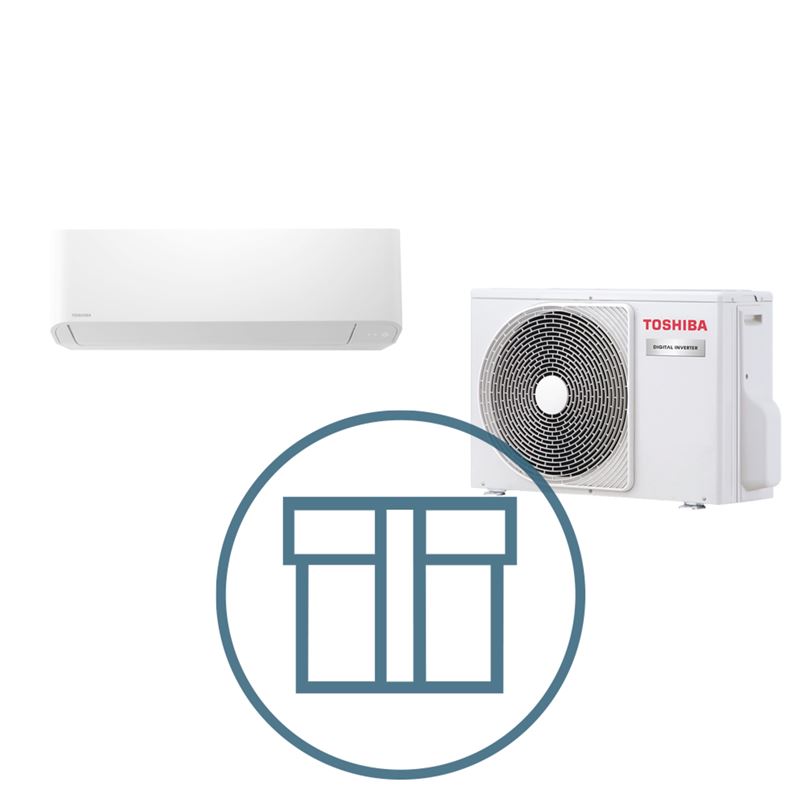 Digital Inverter 561-E1 m/ kompakt veggmodell, systempakke luft-luft varmepumpe