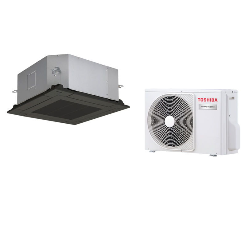 Digital Inverter 561-E1 m/ 4-veis minikassett, sort, systempakke luft-luft varmepumpe