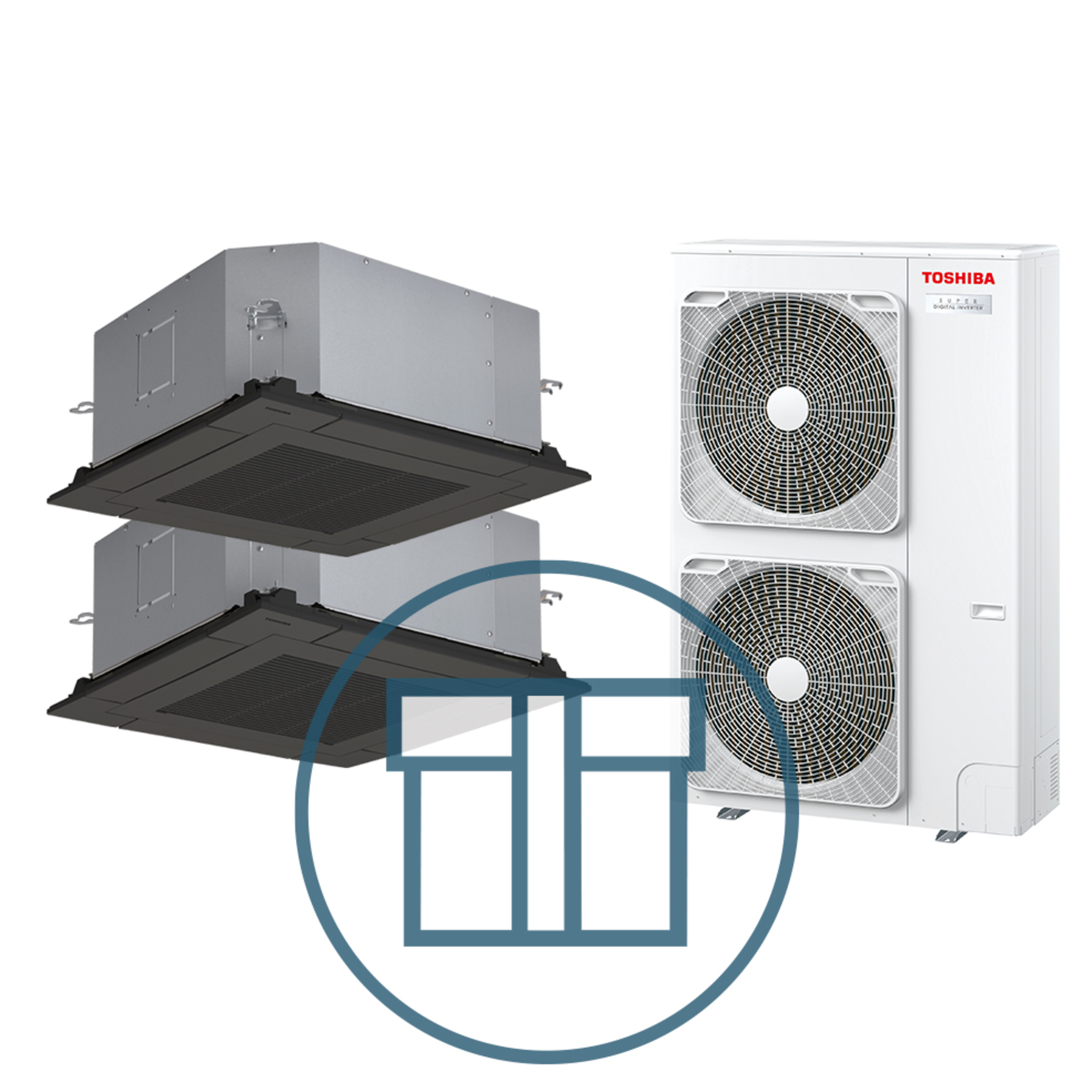 Super Digital Inverter 1101 - fullkorrosjon m/ 2 x 4-veis minikassett ...