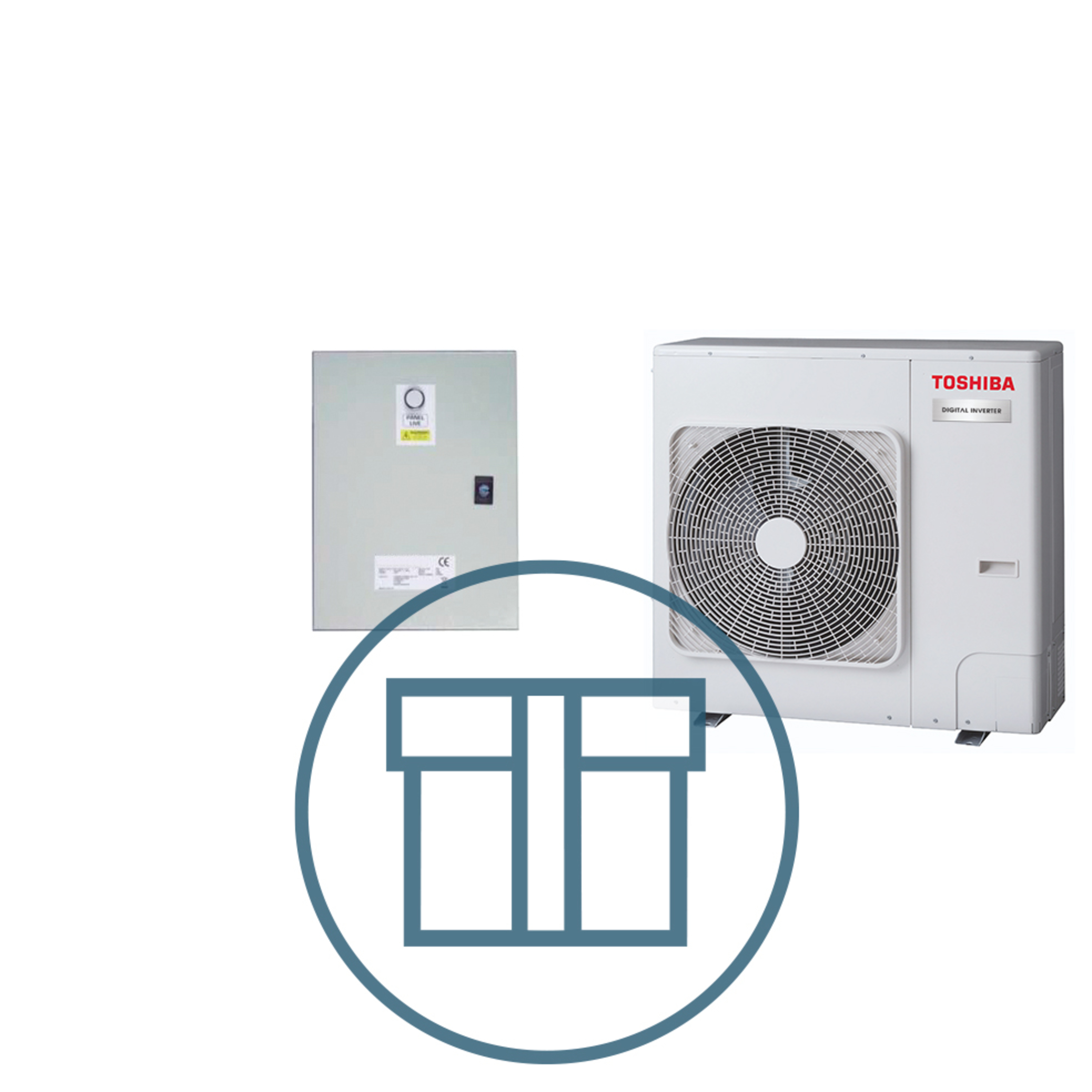 Digital Inverter 1401 m/ styringsboks DX, systempakke luft-luft varmepumpe