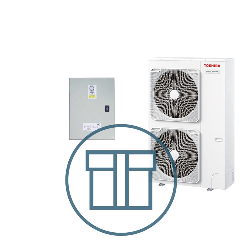 Digital Inverter 1601 m/ styringsboks DX, systempakke luft-luft varmepumpe