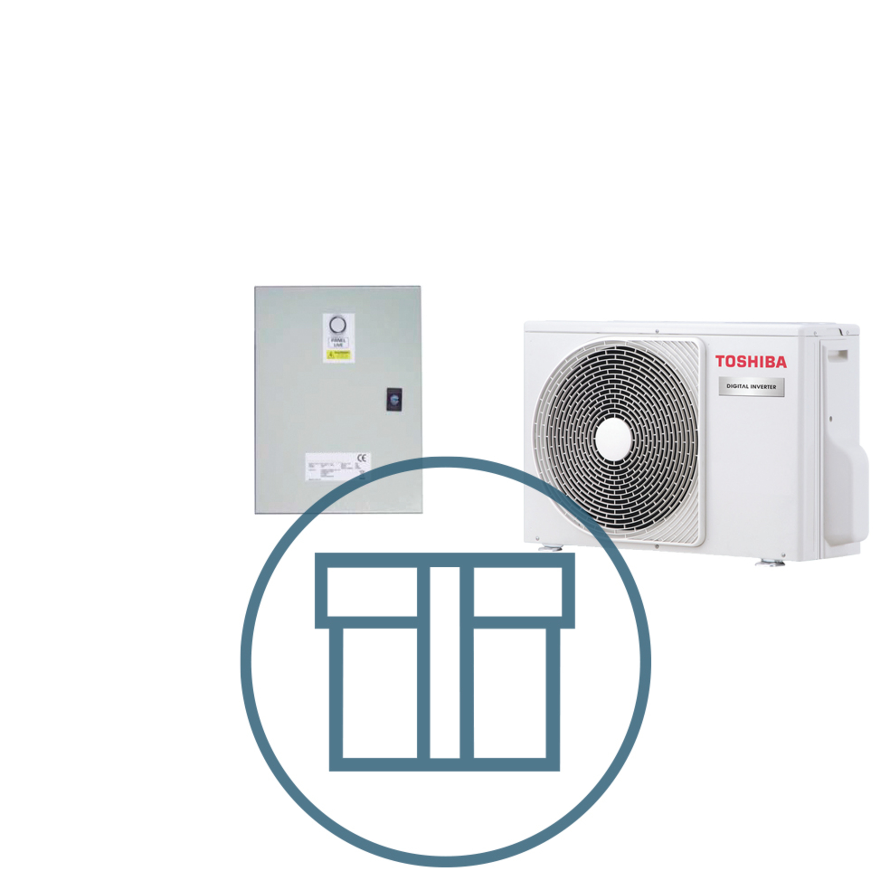 Digital Inverter 801 m/ styringsboks DX, systempakke luft-luft varmepumpe