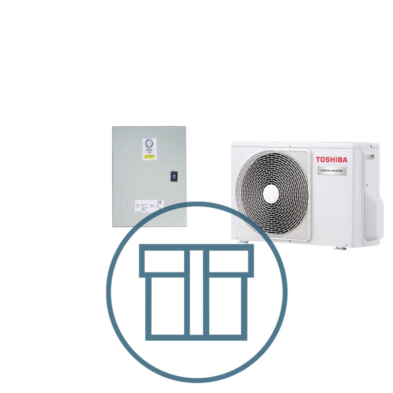 Digital Inverter 801 m/ styringsboks DX, systempakke luft-luft varmepumpe