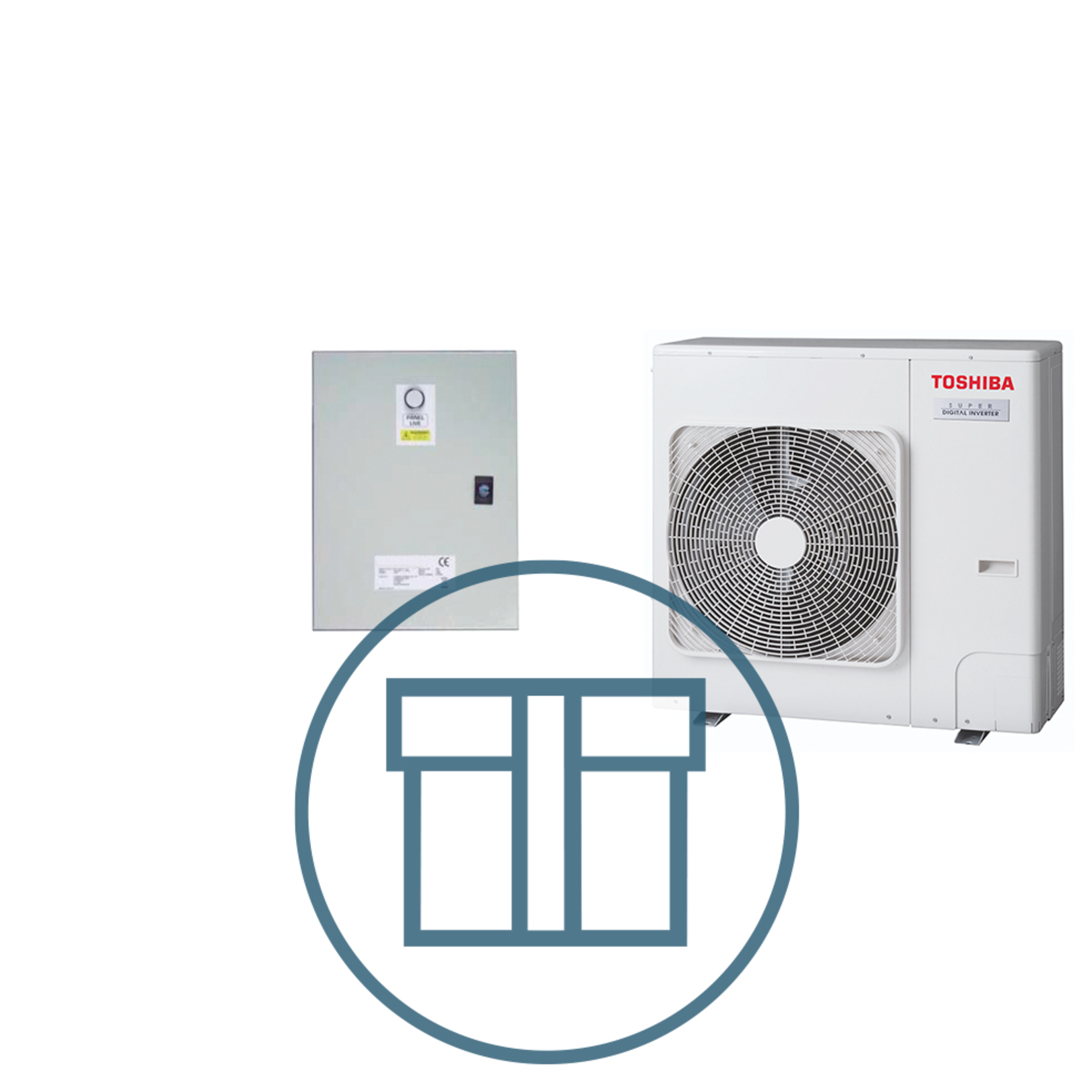 Super Digital Inverter 801 m/ styringsboks DX, systempakke luft-luft varmepumpe