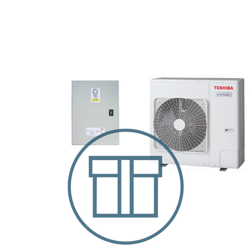 Super Digital Inverter 801 m/ styringsboks DX, systempakke luft-luft varmepumpe