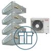 Digital Inverter BIG 2243 m/ 4 x kanalmodell, systempakke luft-luft varmepumpe