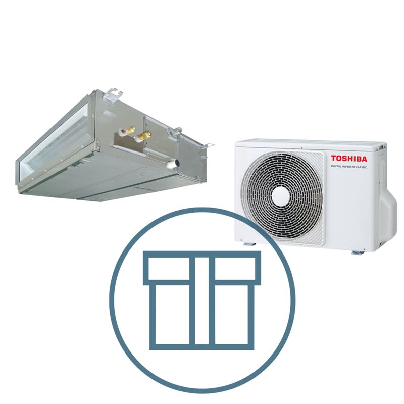 Digital Inverter Classic 801 m/ kanalmodell, systempakke luft-luft varmepumpe