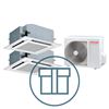 Digital Inverter Classic 1101 Twin m/ 2 x 4-veis takkassett, systempakke luft-luft varmepumpe