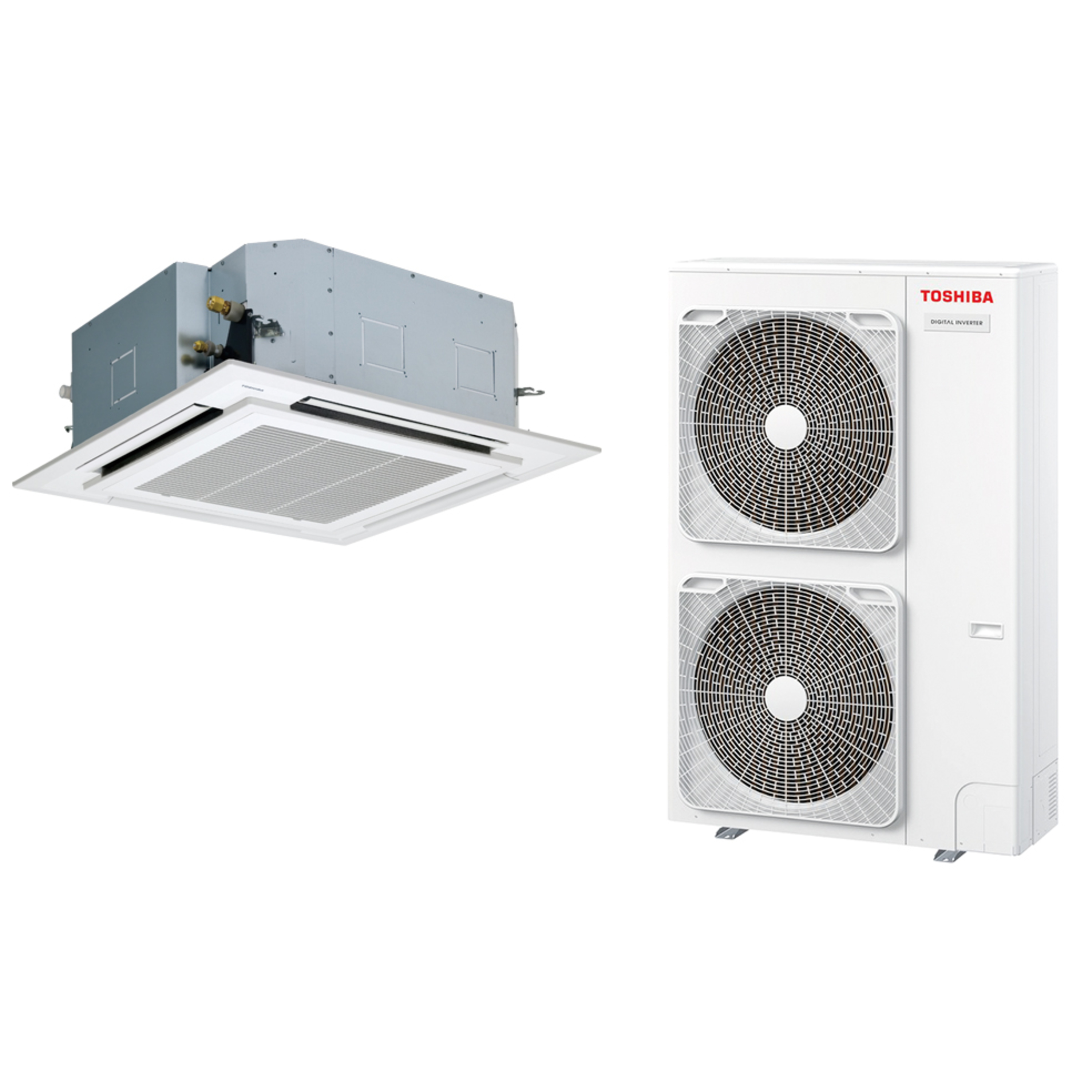 Digital Inverter 1601 m/ 4-veis takkassett, hvit, systempakke luft-luft varmepumpe