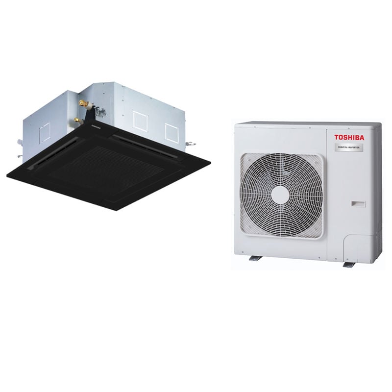 Digital Inverter 1101 m/ 4-veis takkassett, sort, systempakke luft-luft varmepumpe