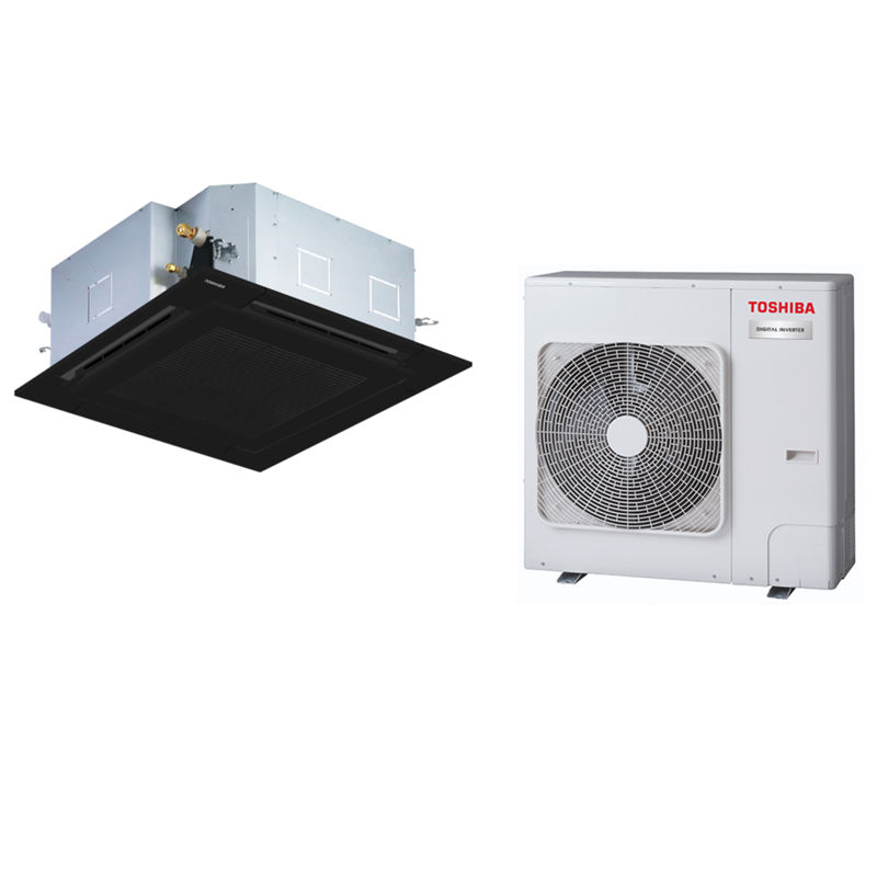 Digital Inverter 1401 m/ 4-veiskassett, sort, systempakke luft-luft varmepumpe