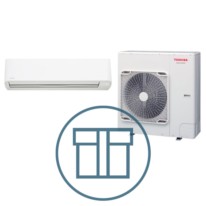 Digital Inverter 1102, m/ kompakt veggmodell, systempakke luft-luft varmepumpe