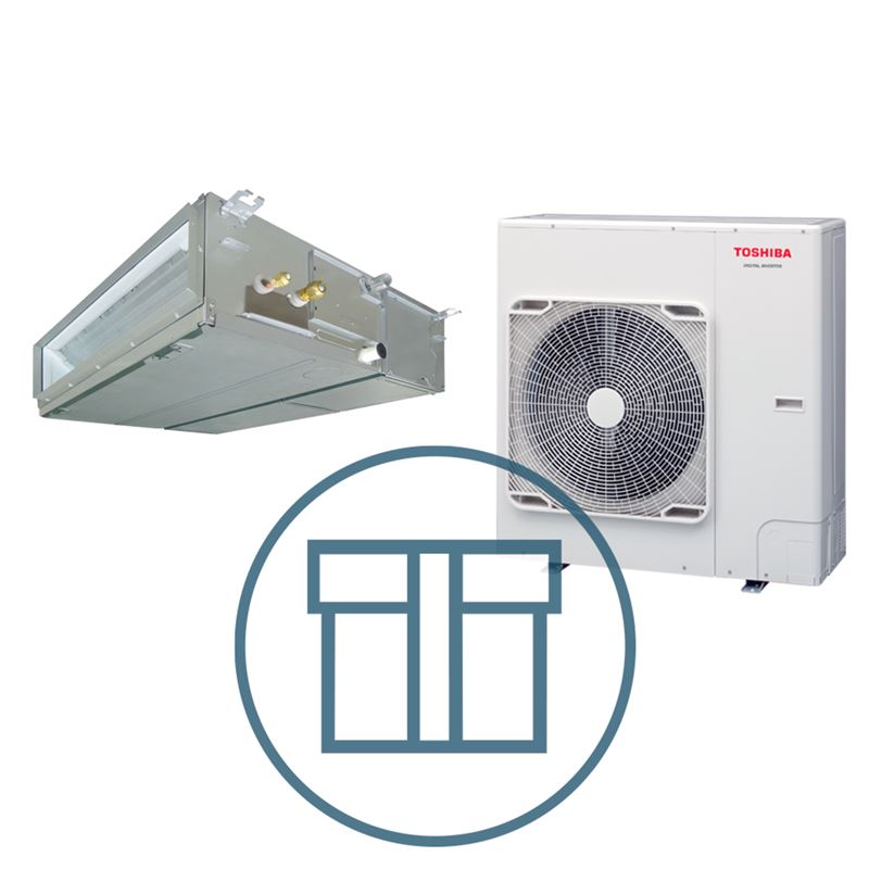 Digital Inverter 1102, m/ kanalmodell, systempakke luft-luft varmepumpe