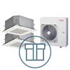 Digital Inverter 1102 m/ 2 x 4-veis minikassett, hvit, systempakke luft-luft varmepumpe