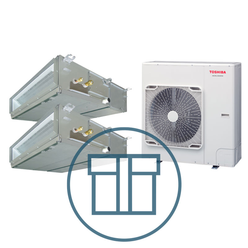 Digital Inverter 1102 m/ 2 x kanalmodell, systempakke luft-luft varmepumpe