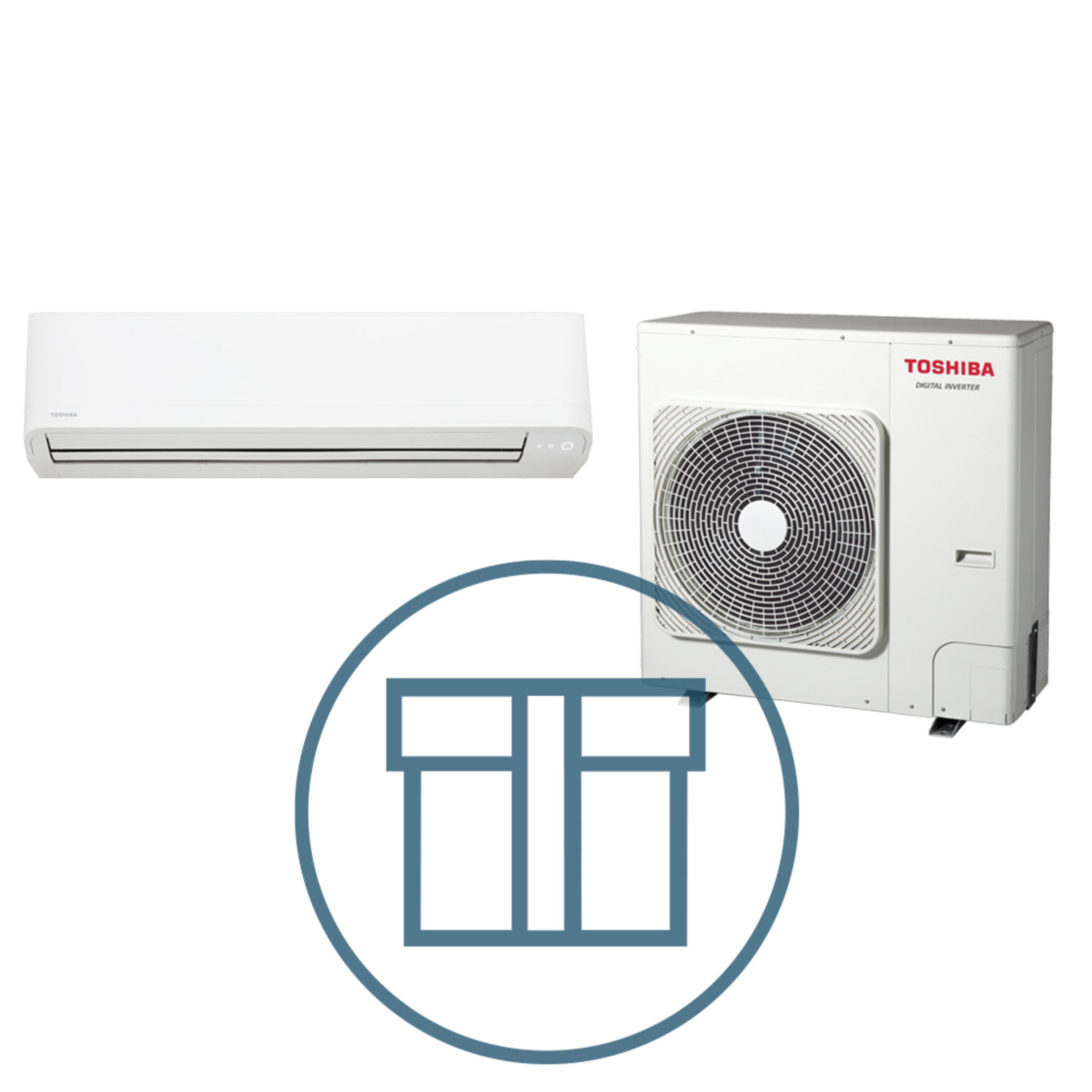 Digital Inverter 1103 m/ kompakt veggmodell, systempakke luft-luft varmepumpe