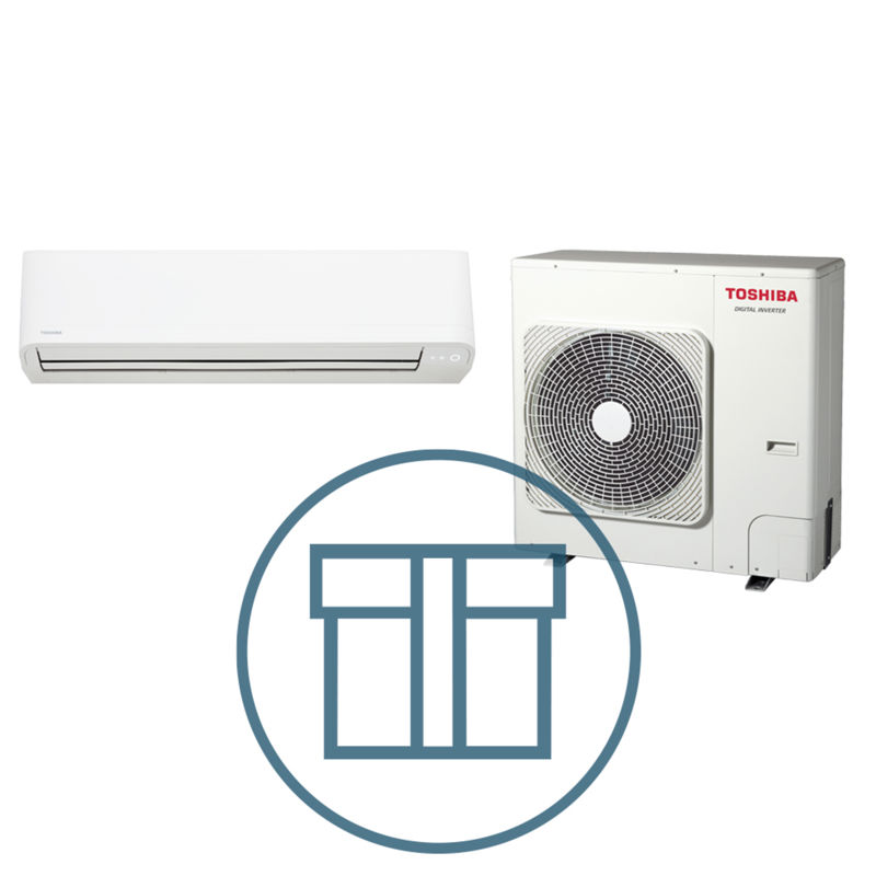 Digital Inverter 1103 m/ kompakt veggmodell, systempakke luft-luft varmepumpe