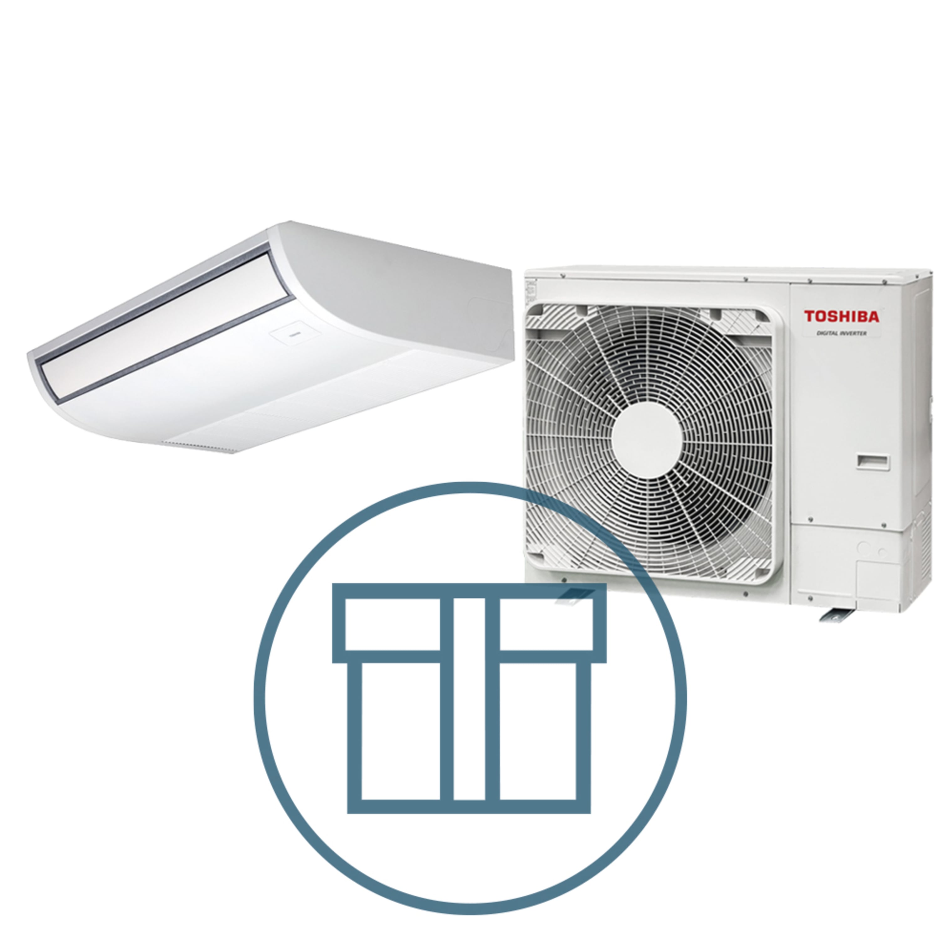Digital Inverter 1603 m/ takmodell, systempakke luft-luft varmepumpe