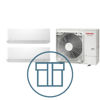 Digital Inverter 1603 m/ 2 x veggmodell, systempakke luft-luft varmepumpe
