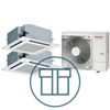 Digital Inverter 1603 m/ 2 x 4-veis takkassett, hvit, systempakke luft-luft varmepumpe