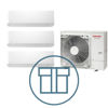 Digital Inverter 1603 m/ 3 x veggmodell, systempakke luft-luft varmepumpe
