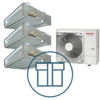 Digital Inverter 1603 m/ 3 x kanalmodell, systempakke luft-luft varmepumpe