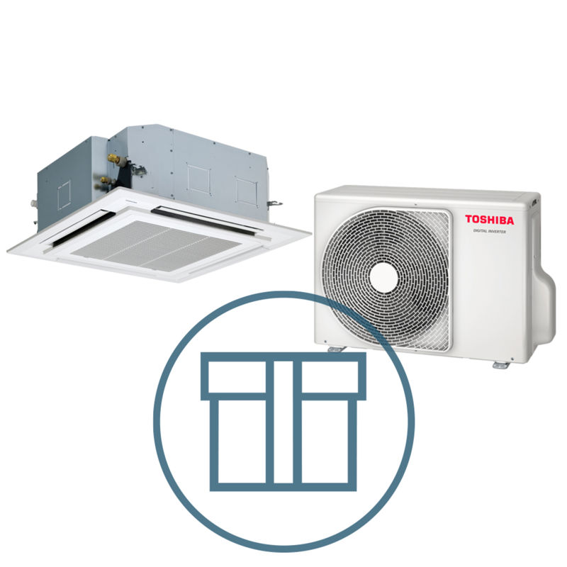 Digital Inverter 803 m/ 4-veis takkassett, hvit, systempakke luft-luft varmepumpe