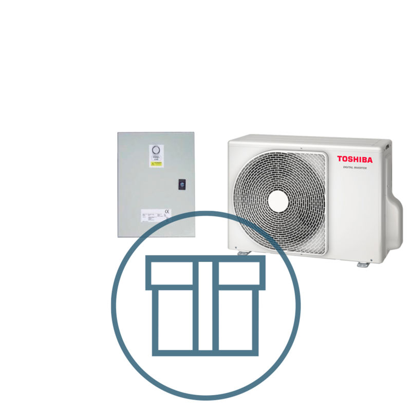 Digital Inverter 803 m/ styringsskap DX, systempakke luft-luft varmepumpe