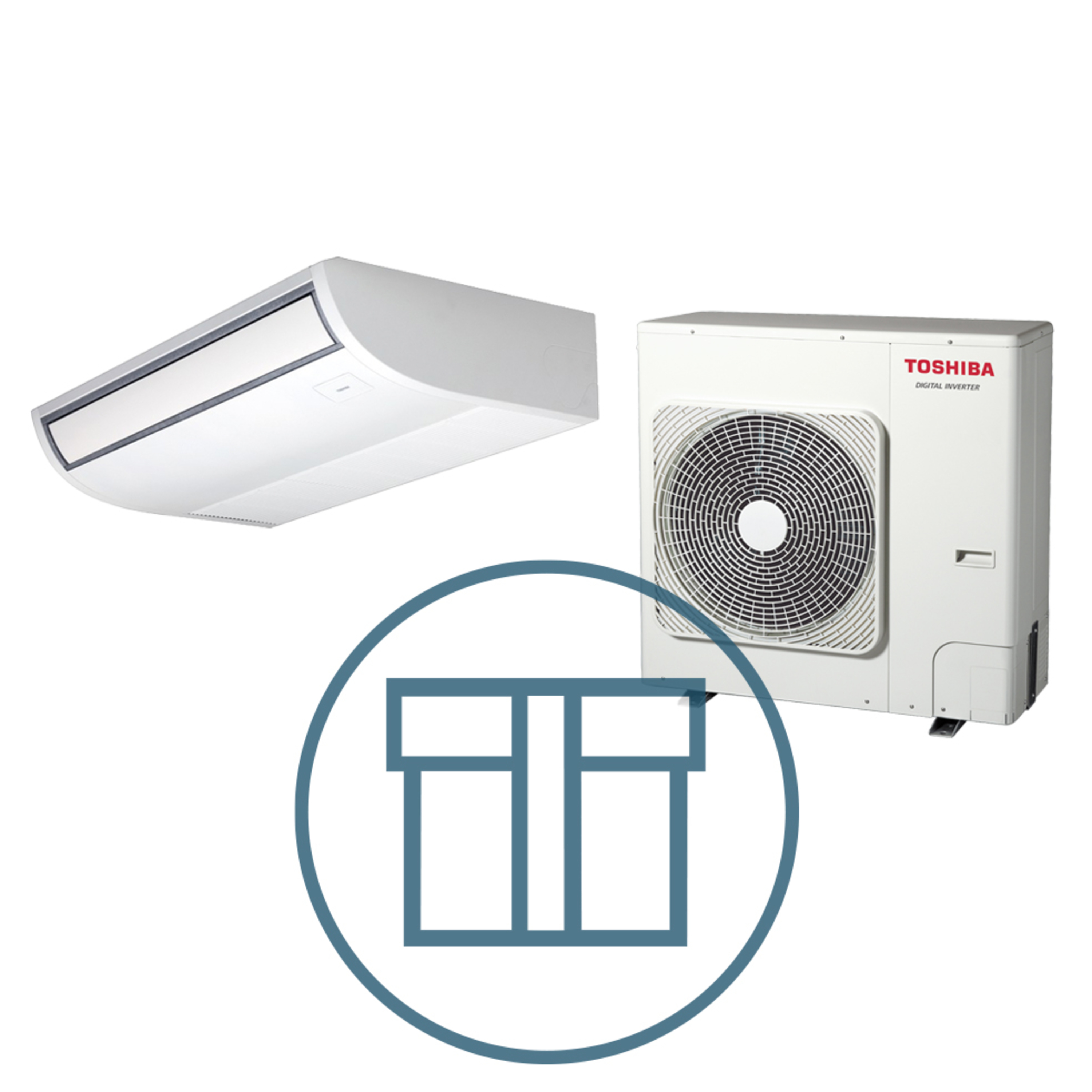 Digital Inverter 1403 m/ takmodell, systempakke luft-luft varmepumpe