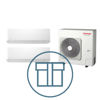 Digital Inverter 1403 m/ 2 x veggmodell, systempakke luft-luft varmepumpe