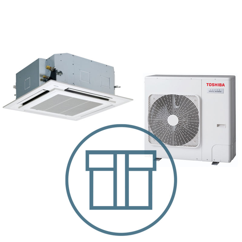 Super Digital Inverter 803 m/ 4-veis takkassett, hvit, systempakke luft-luft varmepumpe