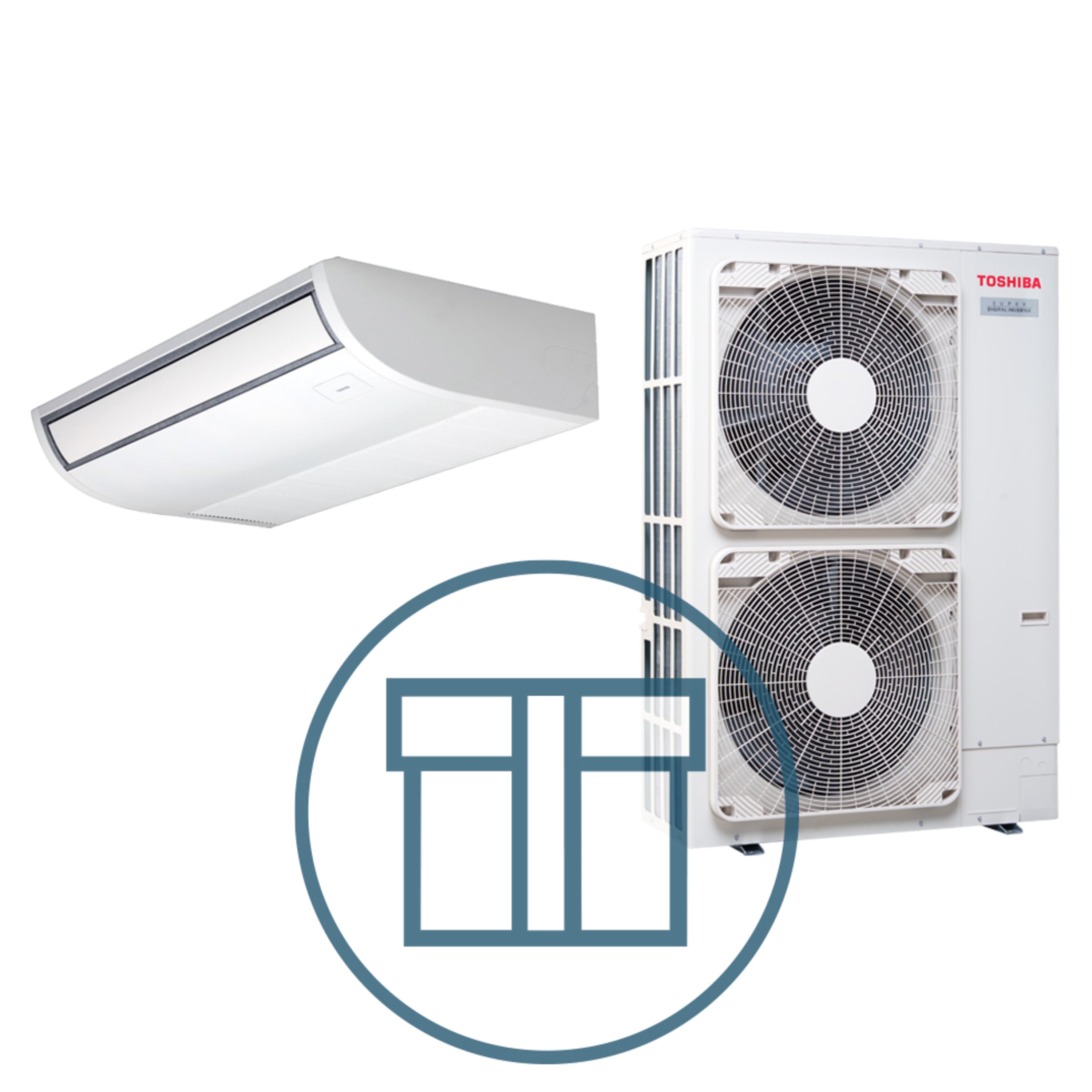 Super Digital Inverter 1103 m/ takmodell, systempakke luft-luft varmepumpe