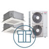 Super Digital Inverter 1103 m/ 2 x 4-veis minikassett, hvit, systempakke luft-luft varmepumpe