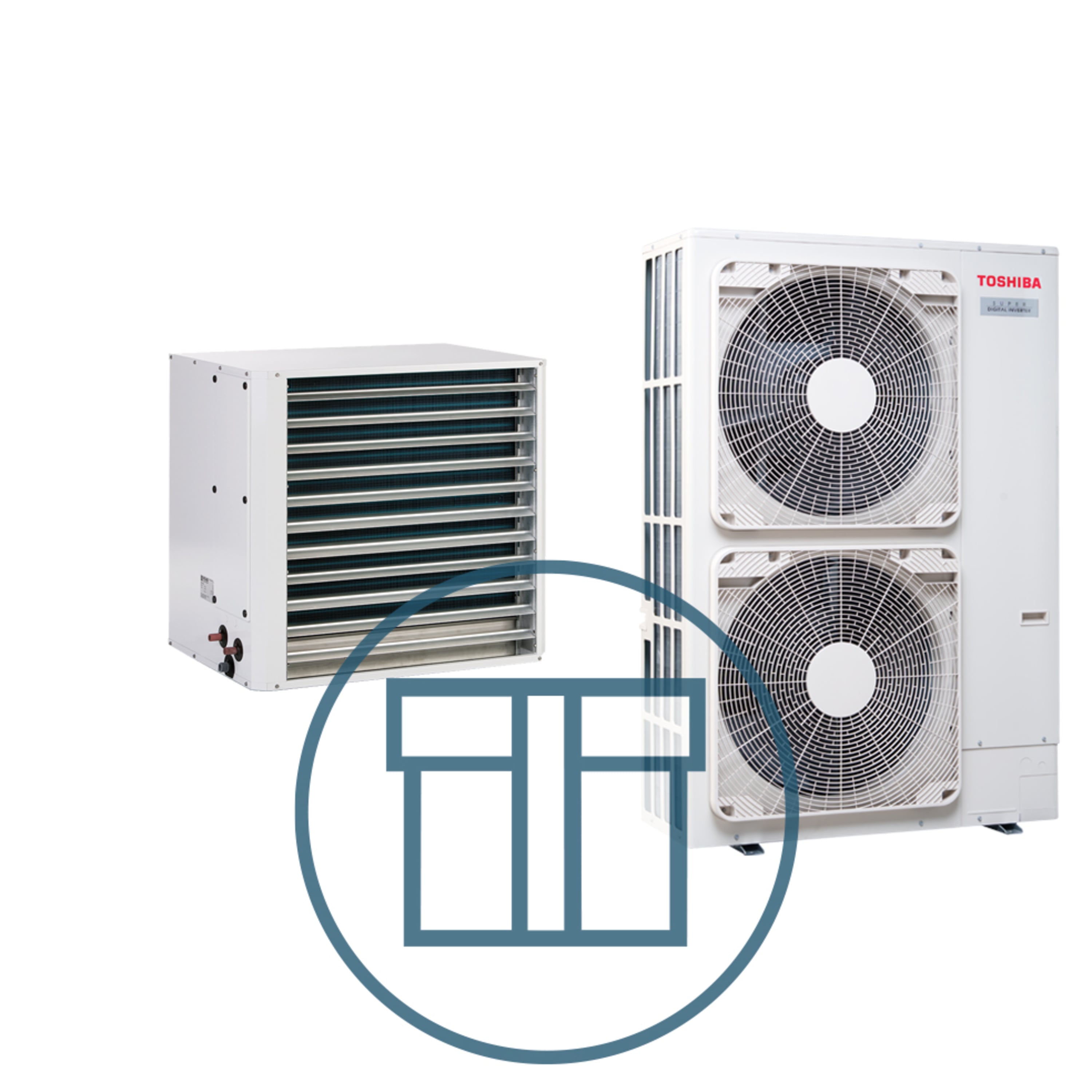 Super Digital Inverter 1103 m/ aerotemper, systempakke luft-luft varmepumpe