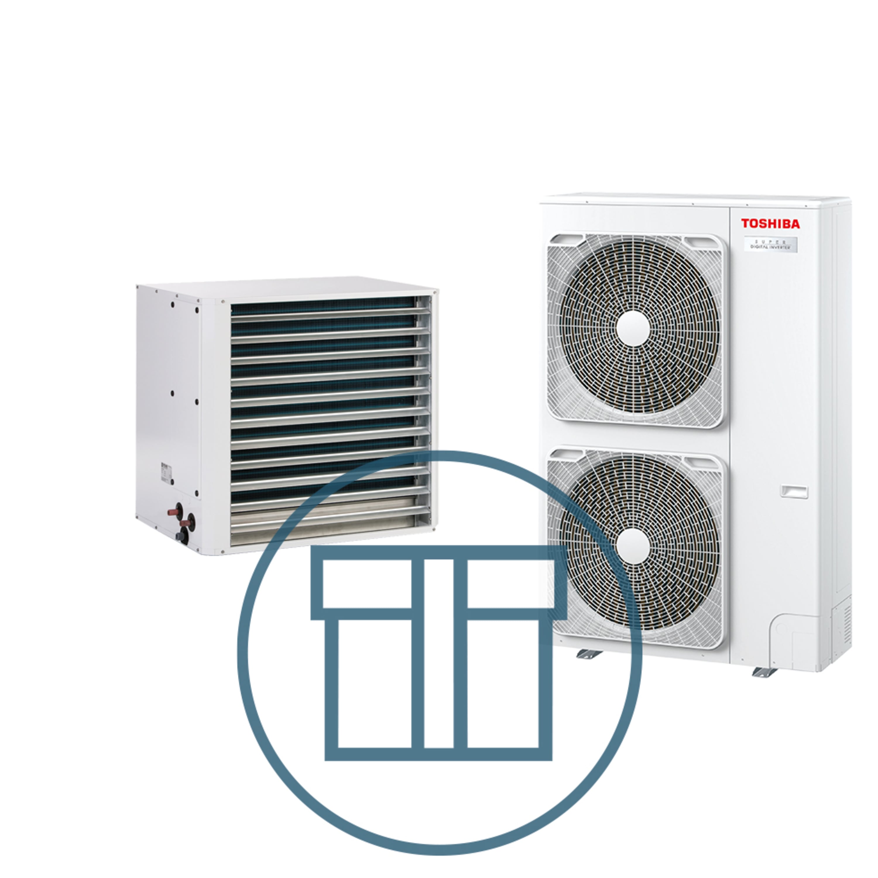 Super Digital Inverter 1101 aerotemper m/ viftestyring, systempakke luft-luft varmepumpe