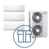 Super Digital Inverter 1603 m/ 3 x veggmodell, systempakke luft-luft varmepumpe