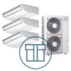 Super Digital Inverter 1603 m/ 3 x takmodell, systempakke luft-luft varmepumpe