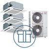 Super Digital Inverter 1603 m/ 3 x 4-veis takkassett, hvit, systempakke luft-luft varmepumpe