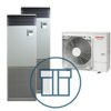 Digital Inverter 1603 m/ 2 x 801 gulvstående innedel, systempakke luft-luft varmepumpe