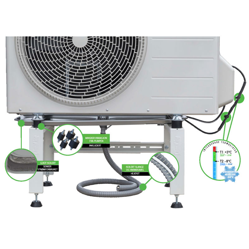 Pancake3 ECO dryppanne m/ vibrasjonsdempere og 2-trinns varme, 255 x 760 mm