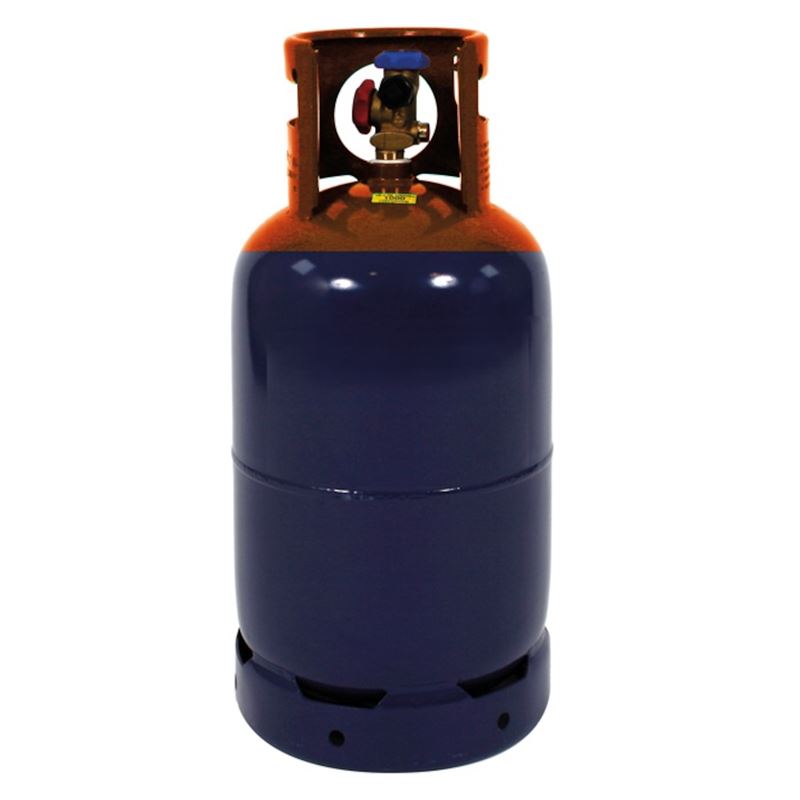 Renset og vakuumert beholder for nedtapping av kuldemedium, inkl. pant. Returflaske
