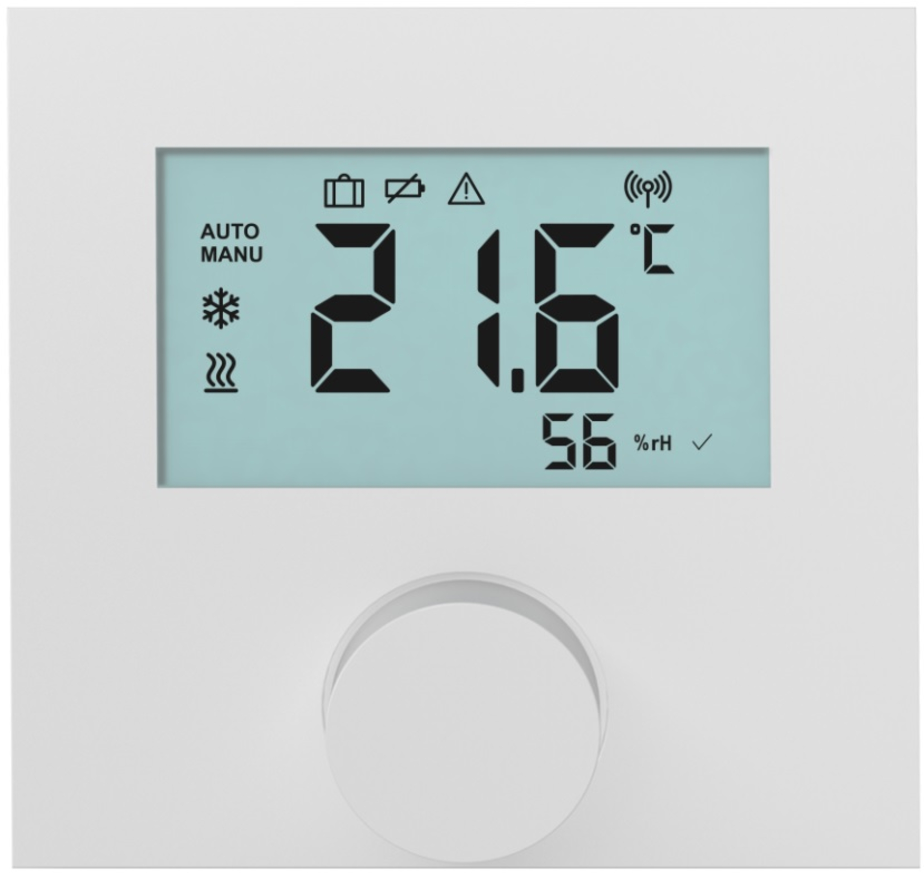 Trådløs romtermostat Alpha Smartware LCD, hvit
