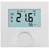 Tr&#229;dl&#248;s romtermostat Alpha Smartware LCD, hvit