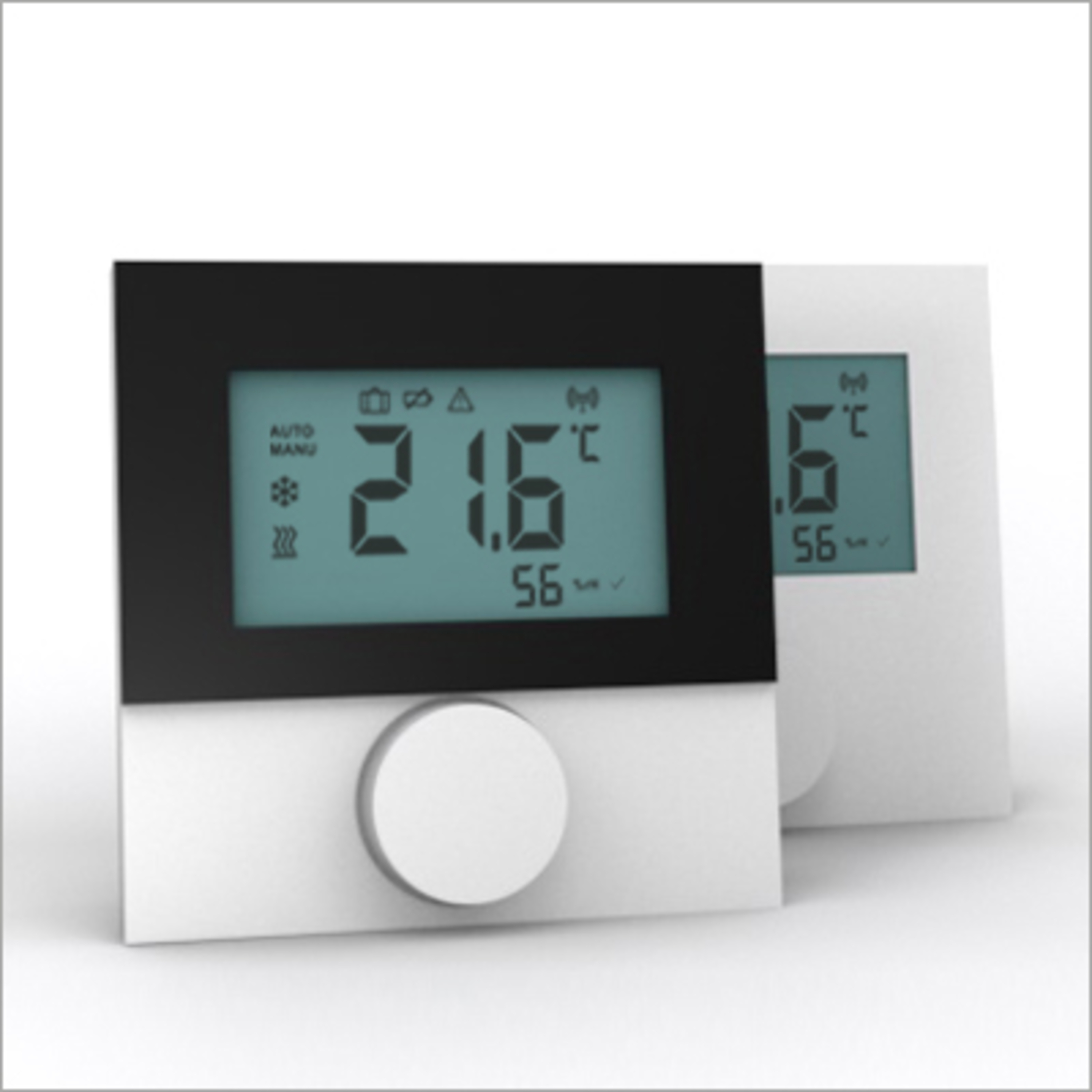 Trådløs romtermostat Alpha Smartware LCD, hvit