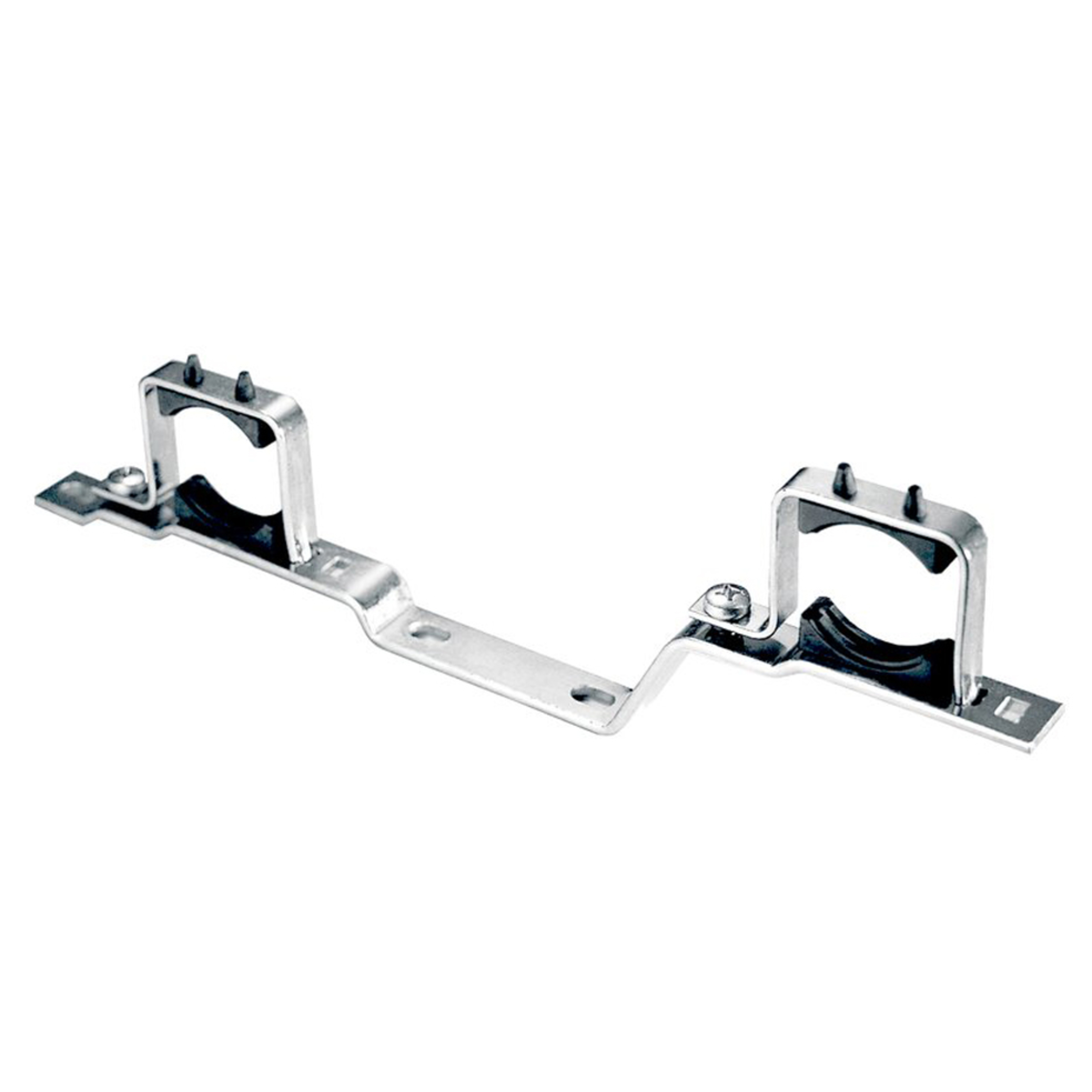 Dobbel festeskinne for rørfordeler 1 1/4" c-c 200 mm