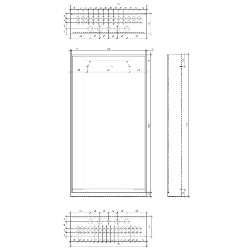 Stigerskap VTS/S-200, 750x1400 mm, RAL9016
